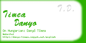 timea danyo business card